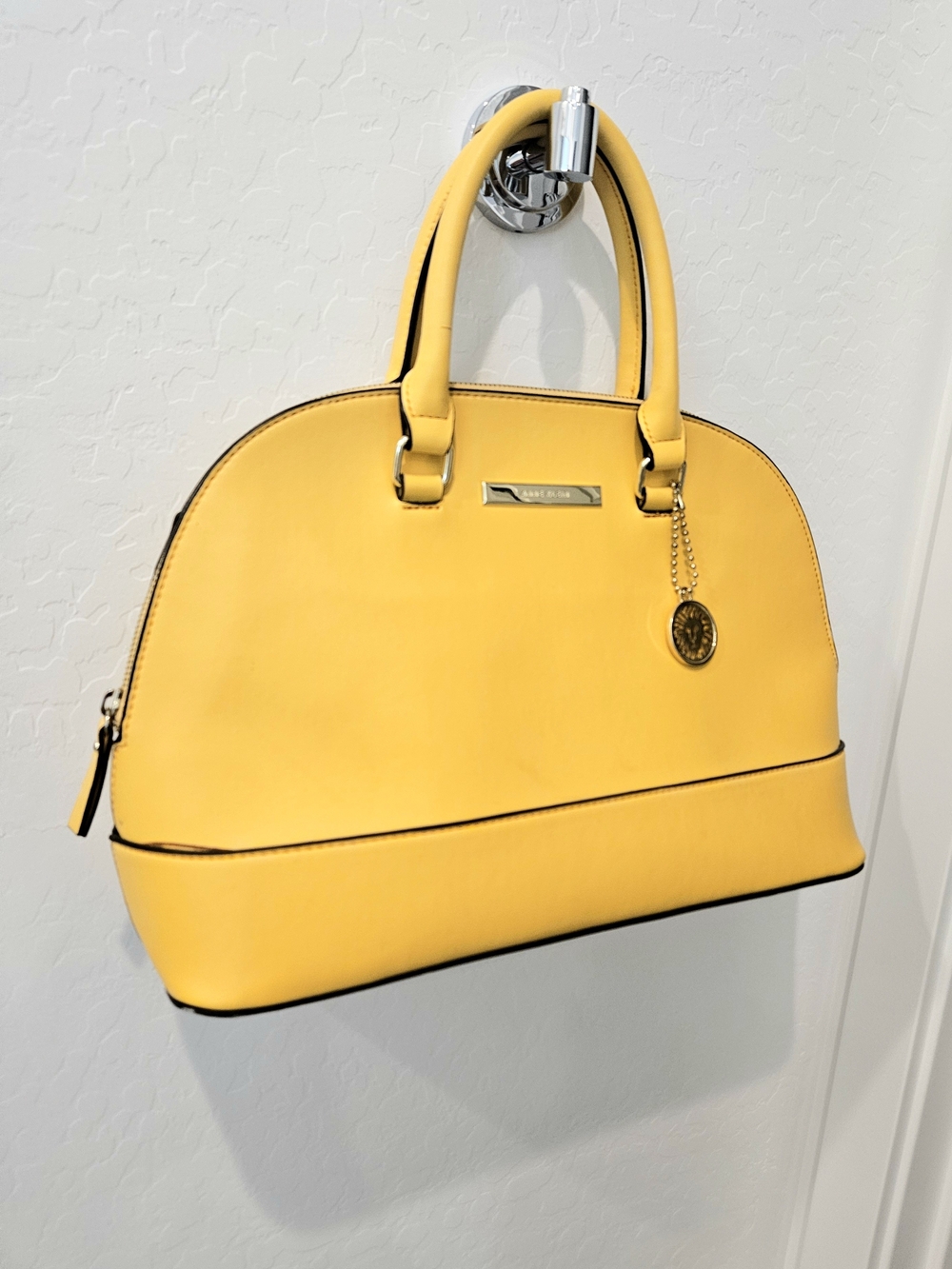 Anne Klein Bright Yellow Dome Satchel